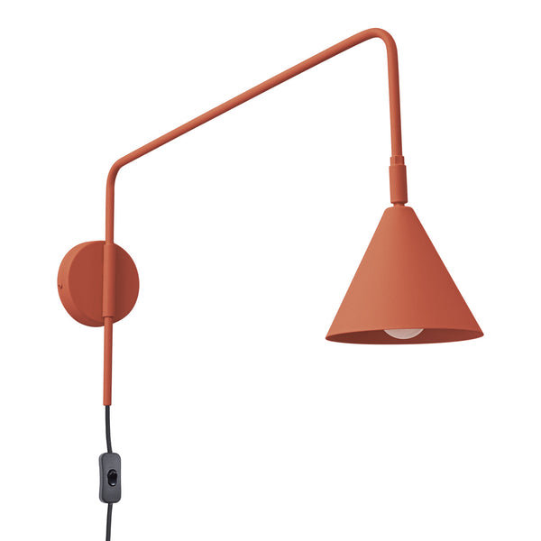 Wandleuchte Nox Roter Ocker Ausdrucksstarke Wandlampe In Warmer Ockerfarbe-Leuchtezauber