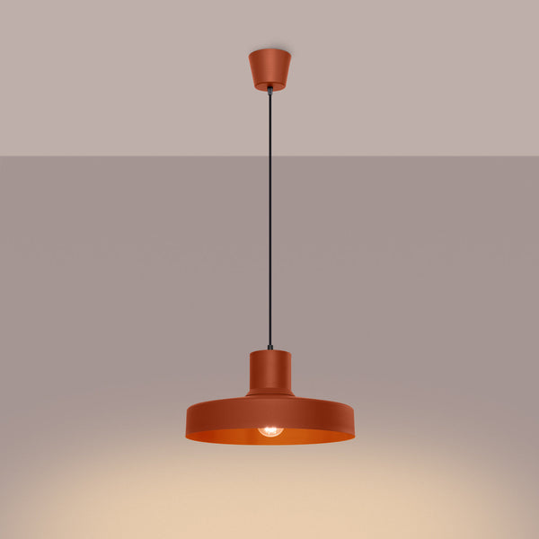 LED Pendelleuchte Bilo Roter Ocker – Skandinavisches Design-Leuchtezauber