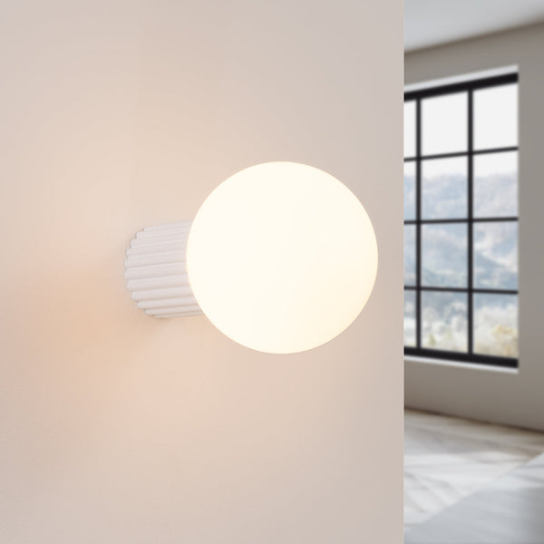 Wandleuchte Halo Weiß Ip44 Zeitlose Wandbeleuchtung In Elegantem Weiß-Leuchtezauber