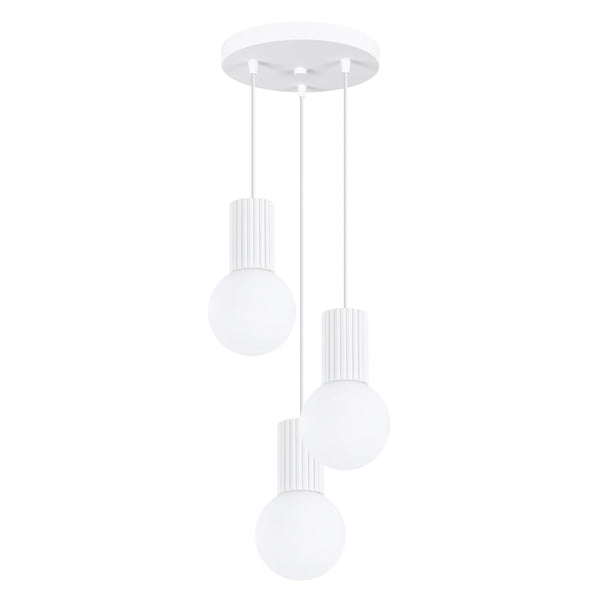 LED Pendelleuchte Halo 3-flammig Weiß – Modernes Design-Leuchtezauber