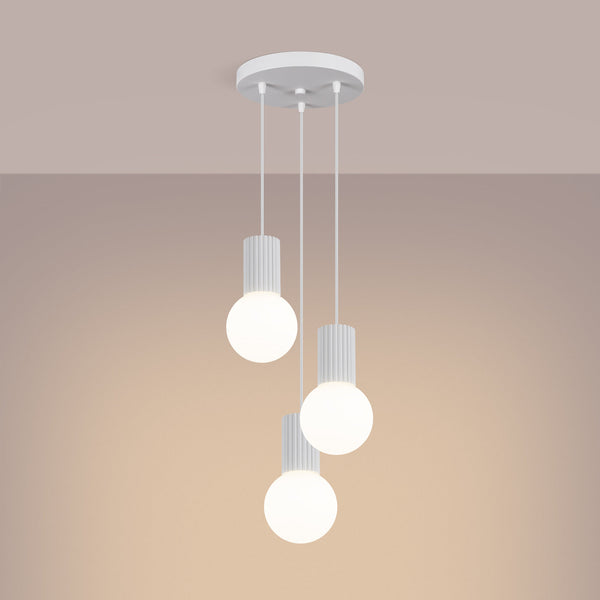 LED Pendelleuchte Halo 3-flammig Weiß – Modernes Design-Leuchtezauber