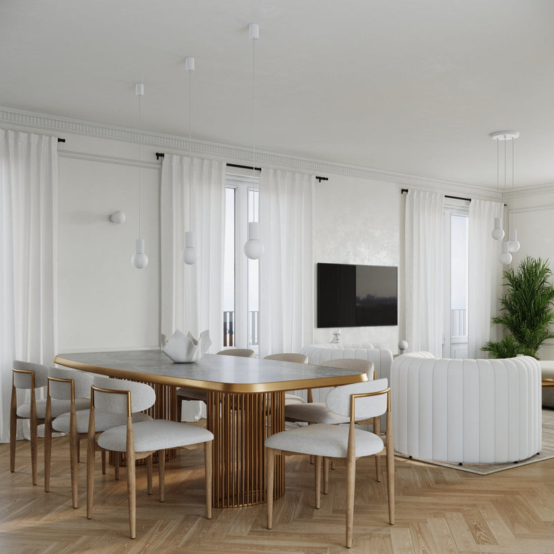 Tischlampe Halo Weiß – Runde Leuchte Mit Weißem Schirm, Modern-Leuchtezauber
