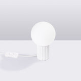 Tischlampe Halo Weiß – Runde Leuchte Mit Weißem Schirm, Modern-Leuchtezauber