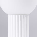 Tischlampe Halo Weiß – Runde Leuchte Mit Weißem Schirm, Modern-Leuchtezauber