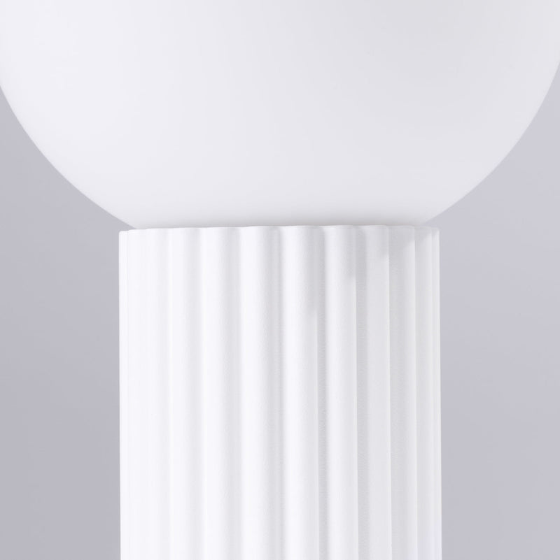 Tischlampe Halo Weiß – Runde Leuchte Mit Weißem Schirm, Modern-Leuchtezauber