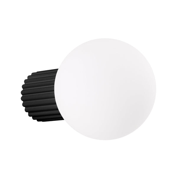 Wandleuchte Halo Schwarz Ip44 Schlichte Wandlampe In Tiefem Schwarz Für Bad & Flur-Leuchtezauber