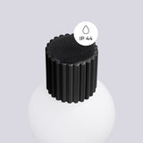 Wandleuchte Halo Schwarz Ip44 Schlichte Wandlampe In Tiefem Schwarz Für Bad & Flur-Leuchtezauber