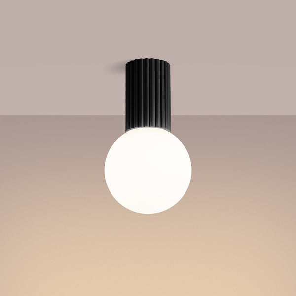 Deckenlampe Halo Schwarz Ip44 Zeitloses Design Für Feuchträume-Leuchtezauber