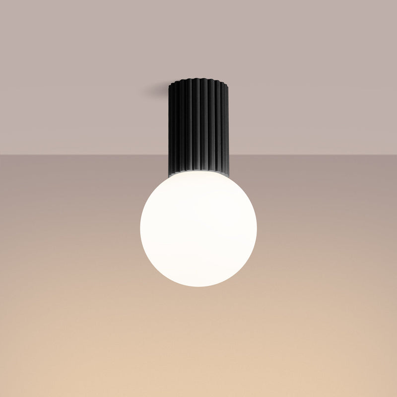 Deckenlampe Halo Schwarz Ip44 Zeitloses Design Für Feuchträume-Leuchtezauber