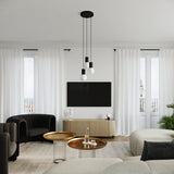 Tischlampe Halo Schwarz – Minimalistische Tischleuchte Mit Stoffschirm-Leuchtezauber