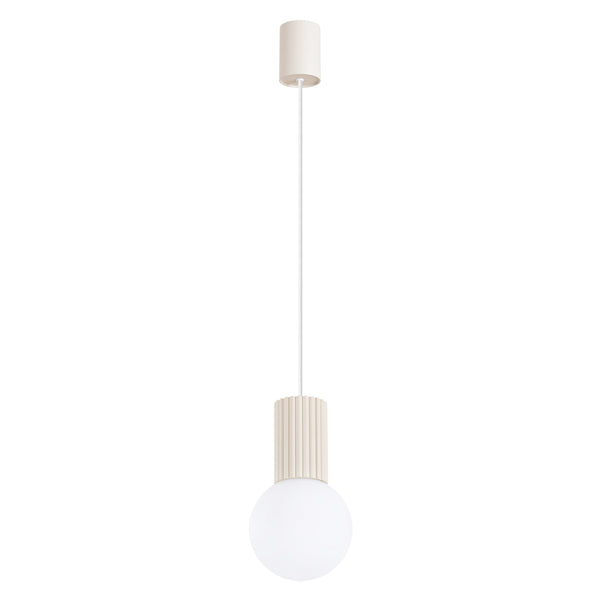 LED Pendelleuchte Halo 1-Flammig Beige – Modernes Design-Leuchtezauber