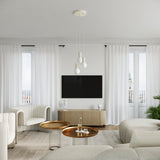 Tischlampe Halo Beige – Runde Stofflampe Mit E27-Fassung In Beige-Leuchtezauber