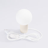 Tischlampe Halo Beige – Runde Stofflampe Mit E27-Fassung In Beige-Leuchtezauber