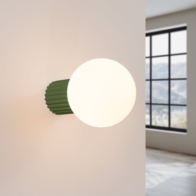 Wandleuchte Halo Olivgrün Ip44 Moderne Wandlampe In Trendigem Olivgrün-Leuchtezauber