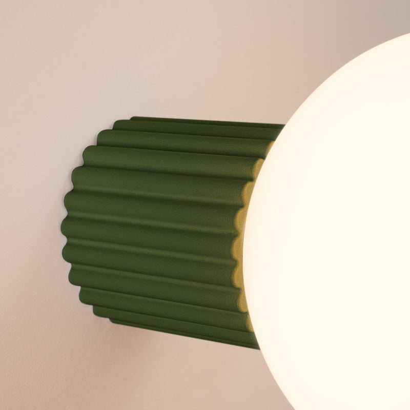 Wandleuchte Halo Olivgrün Ip44 Moderne Wandlampe In Trendigem Olivgrün-Leuchtezauber
