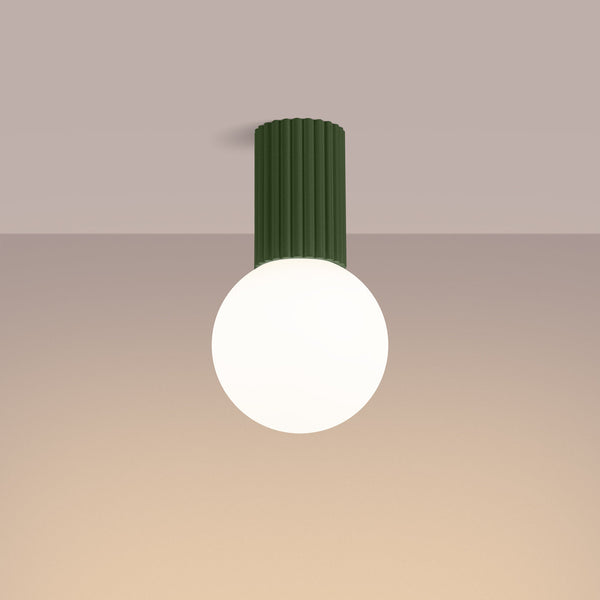 Deckenlampe Halo Olivgrün Ip44 Stilvoller Farbakzent Fürs Bad-Leuchtezauber