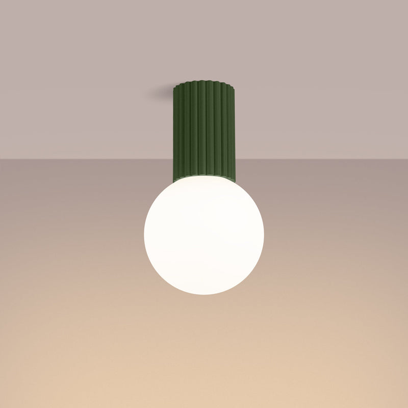 Deckenlampe Halo Olivgrün Ip44 Stilvoller Farbakzent Fürs Bad-Leuchtezauber