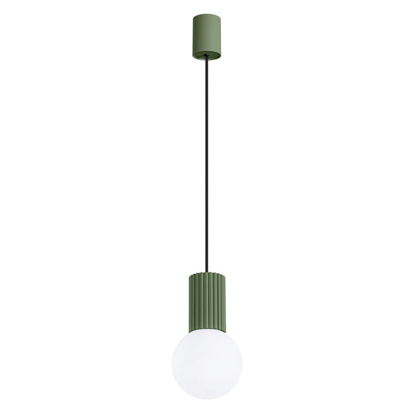 LED Pendelleuchte Halo 1-flammig Olivgrün – Modernes Design-Leuchtezauber