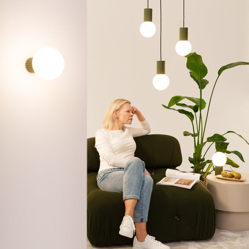 Tischlampe Halo Olivgrün – Stilvolle Tischlampe In Oliv, E27-Kompatibel-Leuchtezauber