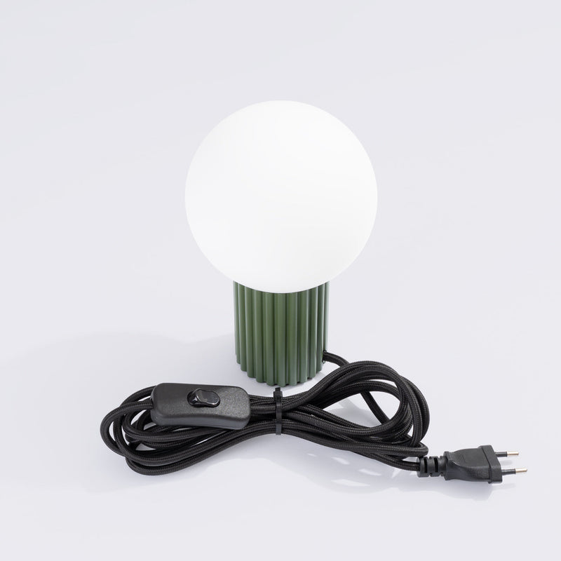Tischlampe Halo Olivgrün – Stilvolle Tischlampe In Oliv, E27-Kompatibel-Leuchtezauber