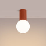 Deckenlampe Halo Roter Ocker Ip44 Wohnlich & Modern-Leuchtezauber