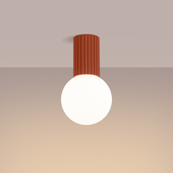 Deckenlampe Halo Roter Ocker Ip44 Wohnlich & Modern-Leuchtezauber