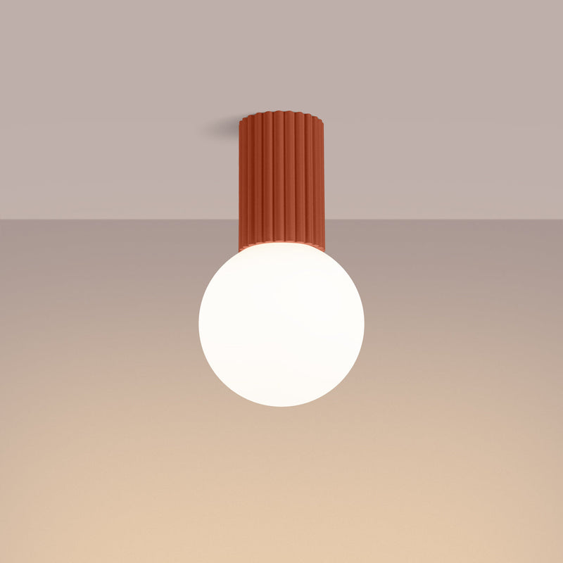 Deckenlampe Halo Roter Ocker Ip44 Wohnlich & Modern-Leuchtezauber