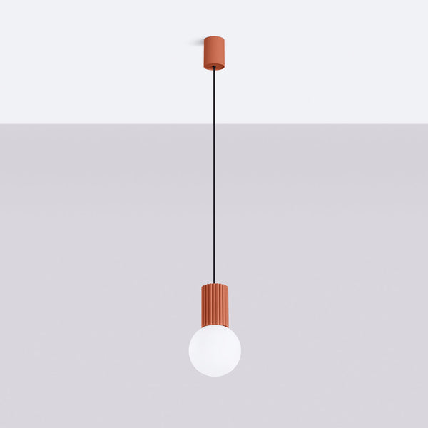 LED Pendelleuchte Halo 1-flammig Roter Ocker – Modernes Design-Leuchtezauber