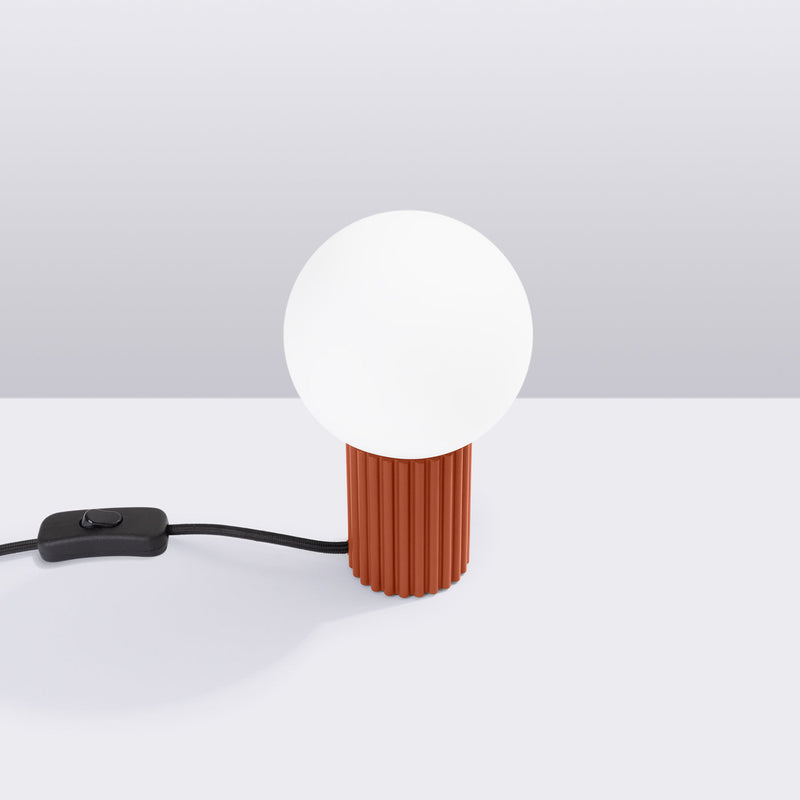 Tischlampe Halo Roter Ocker – Design-Tischleuchte In Ockerton-Leuchtezauber