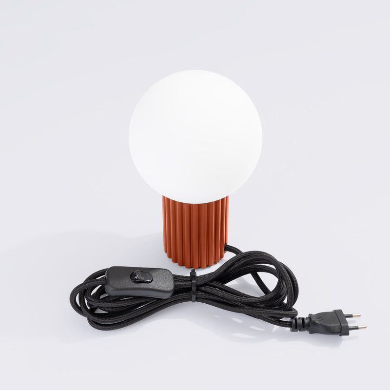 Tischlampe Halo Roter Ocker – Design-Tischleuchte In Ockerton-Leuchtezauber