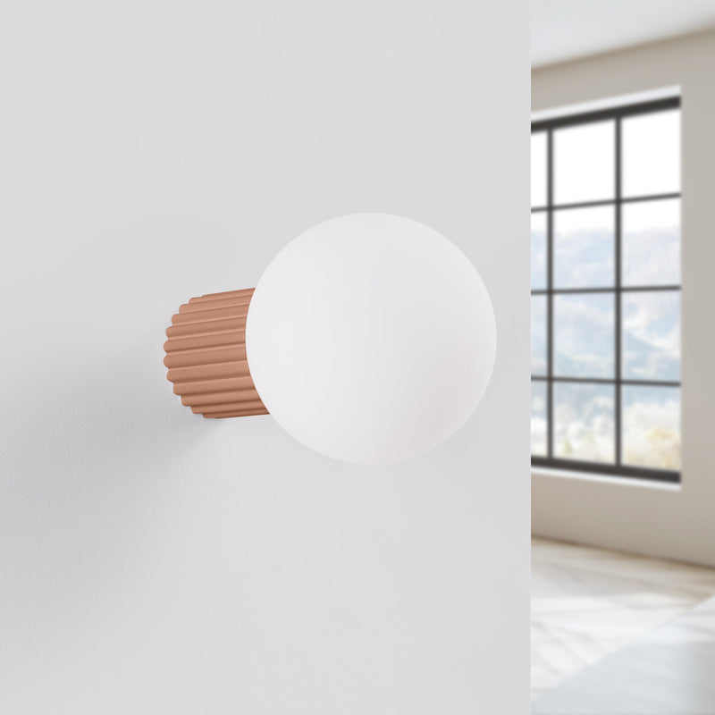 Wandleuchte Halo Mokka Ip44 Stilvolle Wandlampe In Erdiger Mokka-Farbe-Leuchtezauber