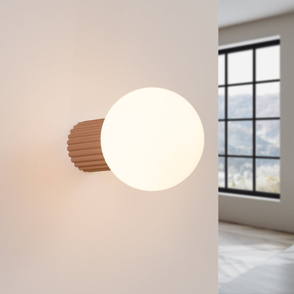 Wandleuchte Halo Mokka Ip44 Stilvolle Wandlampe In Erdiger Mokka-Farbe-Leuchtezauber