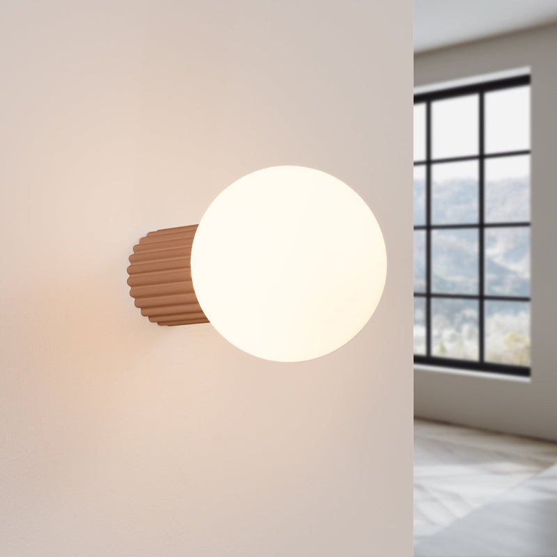 Wandleuchte Halo Mokka Ip44 Stilvolle Wandlampe In Erdiger Mokka-Farbe-Leuchtezauber