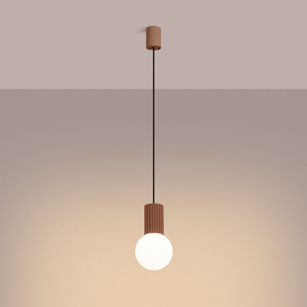 LED Pendelleuchte Halo 1-flammig Mokka – Modernes Design-Leuchtezauber