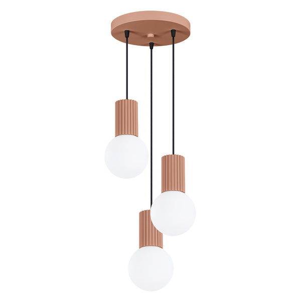 LED Pendelleuchte Halo 3-flammig Mokka – Design Deckenlampe-Leuchtezauber