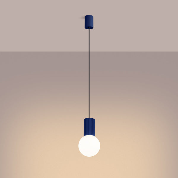 LED Pendelleuchte Halo 1-flammig Ultramarin – Minimalistisches Design-Leuchtezauber
