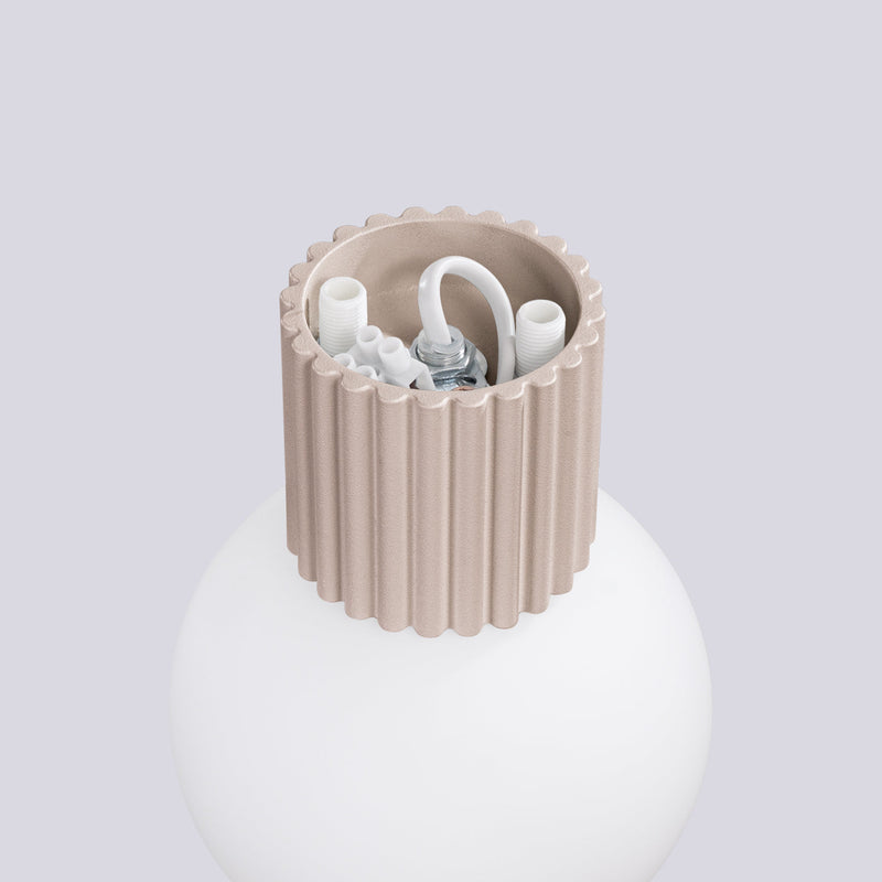 Wandleuchte Halo Taupe Ip44 Dezente Wandlampe In Warmem Taupe-Farbton-Leuchtezauber