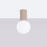 Deckenlampe Halo Taupe Ip44 Moderne Farbe Für Bad & Flur-Leuchtezauber