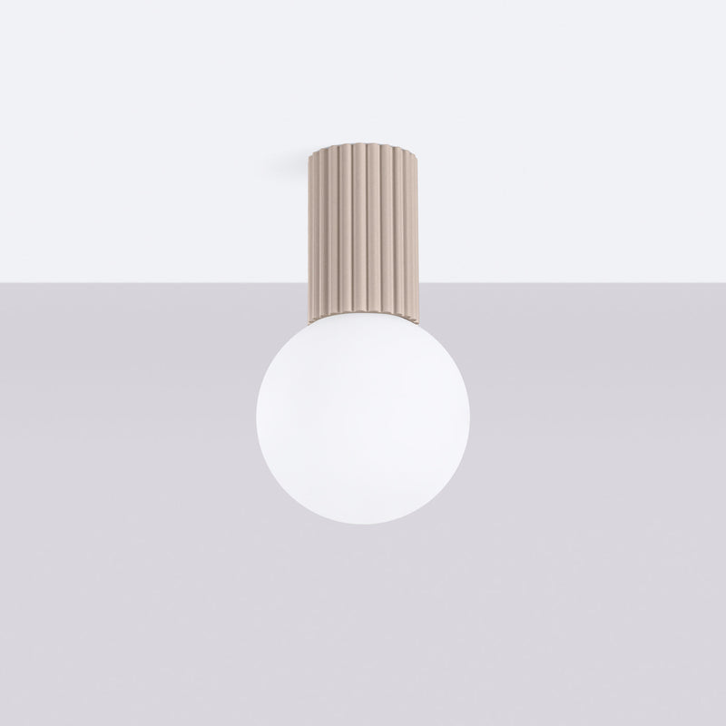 Deckenlampe Halo Taupe Ip44 Moderne Farbe Für Bad & Flur-Leuchtezauber