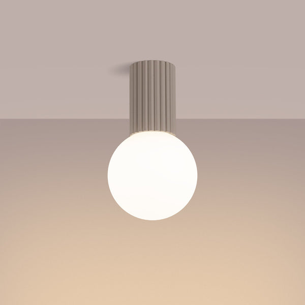 Deckenlampe Halo Taupe Ip44 Moderne Farbe Für Bad & Flur-Leuchtezauber