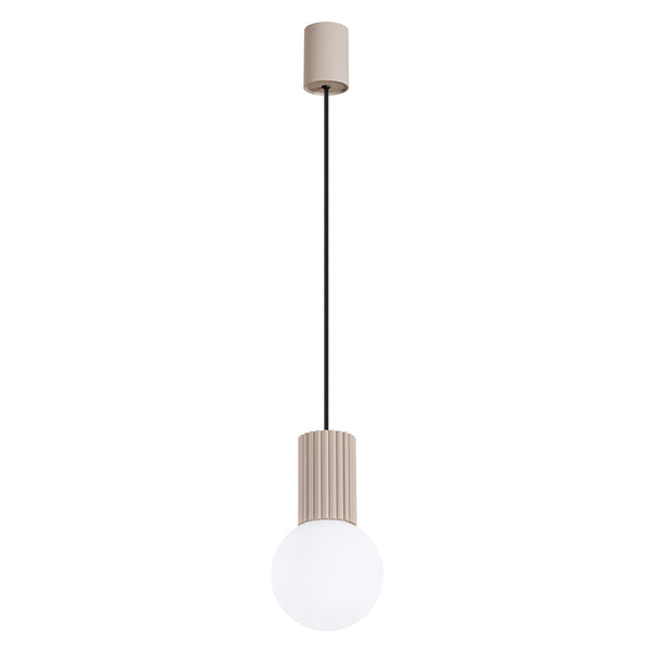LED Pendelleuchte Halo 1-flammig Taupe – Modernes Design-Leuchtezauber