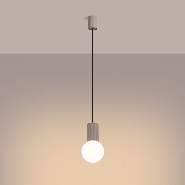 LED Pendelleuchte Halo 1-flammig Taupe – Modernes Design-Leuchtezauber
