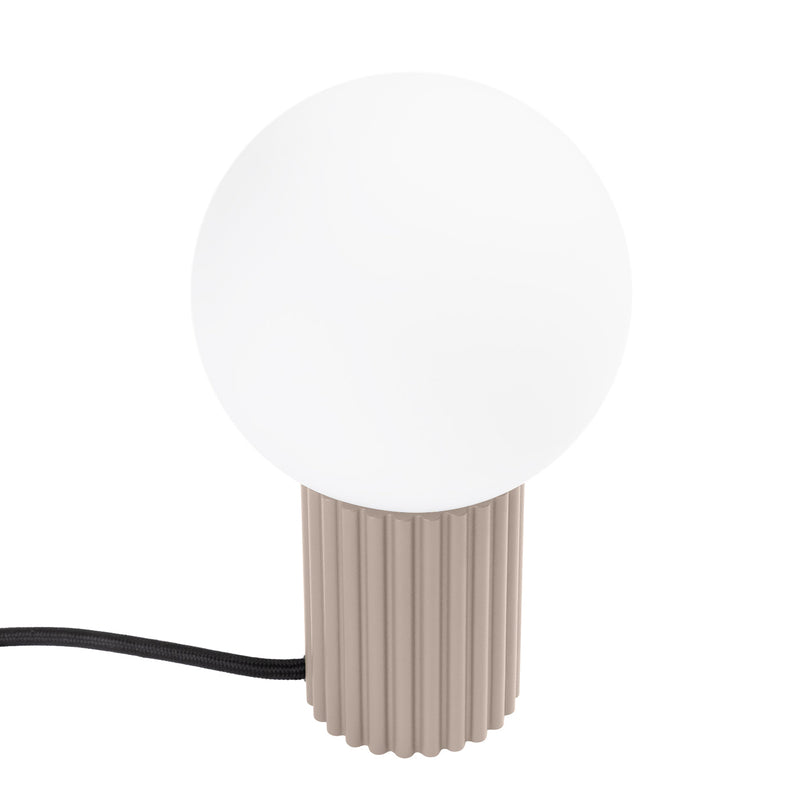 Tischlampe Halo Taupe – Led-Fähige Tischlampe In Warmem Taupe-Leuchtezauber