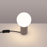 Tischlampe Halo Taupe – Led-Fähige Tischlampe In Warmem Taupe-Leuchtezauber
