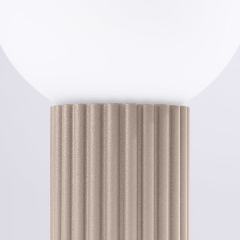 Tischlampe Halo Taupe – Led-Fähige Tischlampe In Warmem Taupe-Leuchtezauber