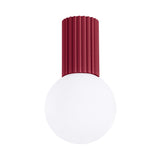 Deckenlampe Halo Burgunderrot Ip44 Stilvoll & Feuchtraumgeeignet-Leuchtezauber