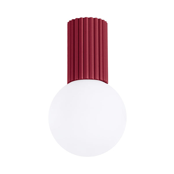 Deckenlampe Halo Burgunderrot Ip44 Stilvoll & Feuchtraumgeeignet-Leuchtezauber