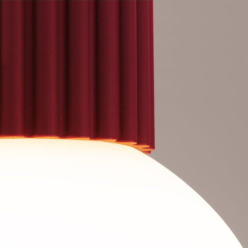 Deckenlampe Halo Burgunderrot Ip44 Stilvoll & Feuchtraumgeeignet-Leuchtezauber