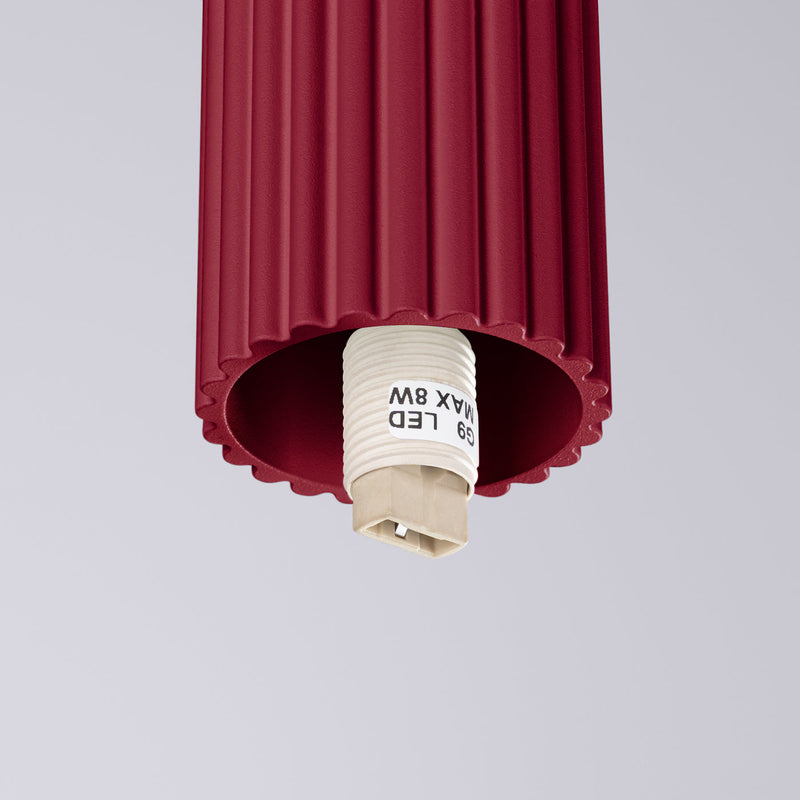 Deckenlampe Halo Burgunderrot Ip44 Stilvoll & Feuchtraumgeeignet-Leuchtezauber