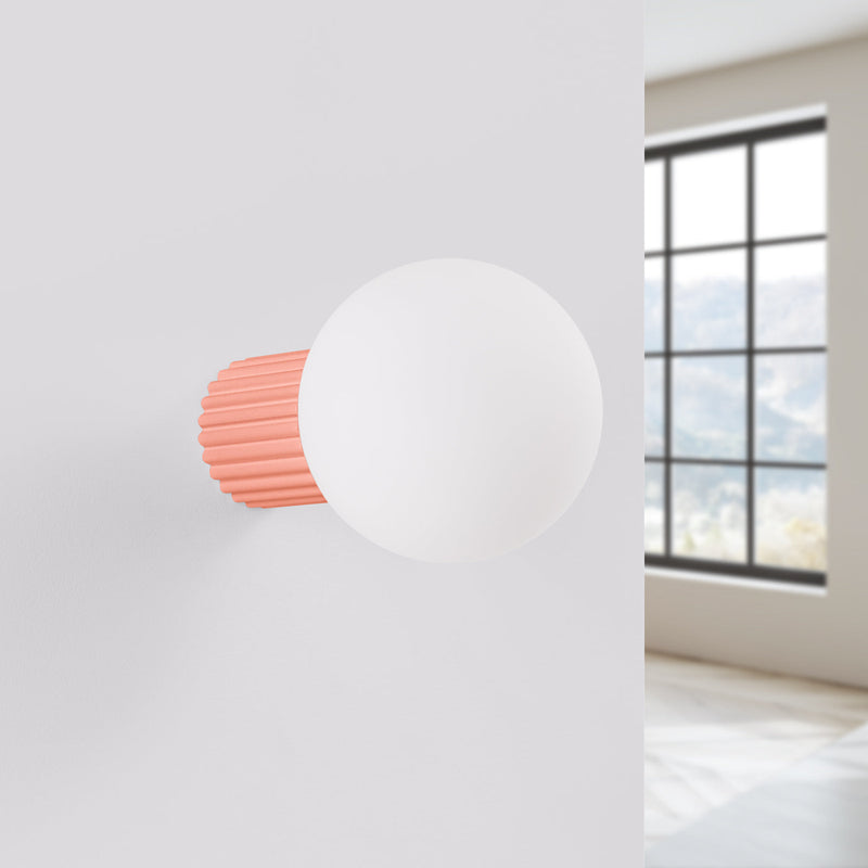 Wandleuchte Halo Apricot Ip44 Stimmungsvolle Wandlampe In Sanftem Apricot-Leuchtezauber